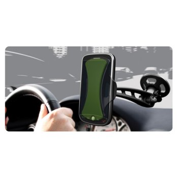 Clingo Universal Car Phone Mount (черен-зелен)