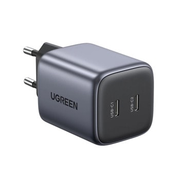 Зарядно устройство Ugreen CD294, от контакт към 2x USB-C(ж) 45W, черно | JAR Computers Ugreen CD294