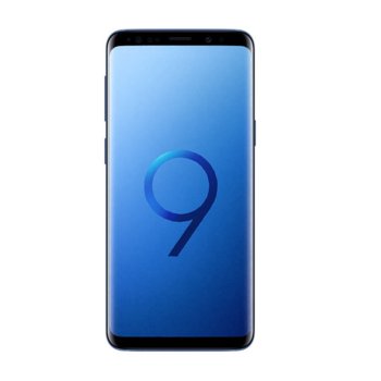 Смартфон Samsung Galaxy S9 (син), поддържа 2 sim карти, 5.8" (14.73 cm) WQHD+ Super AMOLED дисплей, осемядрен Exynos 9810 (4x 2.7 GHz & 4x 1.8GHz), 4GB RAM, 64GB Flash памет (+ microSD слот), 12.0 & 8.0 Mpix camera, Android, 163g | JAR Computers Samsung Galaxy S9 DS Blue SM-G960FZBDBGL
