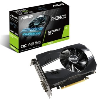 Видео карта Nvidia GeForce GTX 1650, 4GB, Asus Phoenix V2 OC edition, PCI-E 3.0, GDDR5, 128bit, HDMI, DisplayPort, DVI-D | JAR Computers Asus PH-GTX1650-O4G-V2