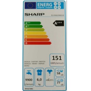 Пералня Sharp ES-HFA6103W3 A+++ Бял