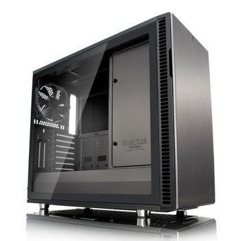 Кутия Fractal Design Define R6 USB-C Gunmetal - TG, mATX, ATX, ITX, EATX, USB 3.1 Gen 2 Type-C, черна, без захранване | JAR Computers Fractal Design Define R6 USB-C Gunmetal - TG