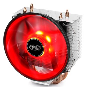 Охлаждане за процесор DeepCool GAMMAXX 300R Red LED, съвместимост със Intel LGA1366/LGA115X/LGA775 & AMD AM4/AM3+/AM3/AM2+/AM2/FM2+/FM2/FM1 | JAR Computers CPU Cooler DeepCool GAMMAXX 300R Red LED