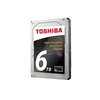 Твърд диск 6TB Toshiba N300 NAS, SATA 6Gb/s, 7200 rpm, 256MB, 3.5" (8.89cm) | JAR Computers Toshiba 6TBN300 NAS Bulk
