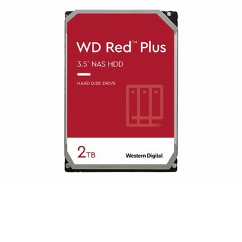 Твърд диск 2TB Western Digital Red Plus NAS, SATA 6Gb/s, 5400 rpm, 64MB кеш, 3.5" (8.89cm) | JAR Computers HDD 2TB Western Digital Red Plus NAS WD20EFPX