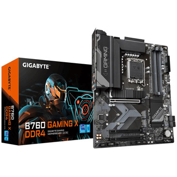 Дънна платка Gigabyte B760 Gaming X, B760, LGA1700, DDR4, PCIe 4.0 (HDMI&DP), 3x M.2, 4x SATA 6Gb/s, 1 x USB 3.2 Gen 2 Type-A, 2x USB 3.2 Gen 1, 2.5GbE LAN, ATX | JAR Computers Gigabyte B760 GAMING X DDR4