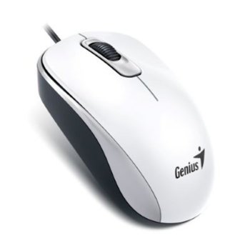 Мишка Genius DX-110, оптична (1000 dpi), бяла, USB | JAR Computers GENIUS DX-110 31010116102