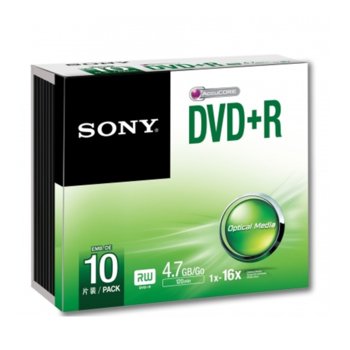 Sony 10 DVD-R slim case 16x