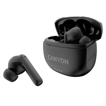 Слушалки Canyon TWS-8, Bluetooth, микрофон, шумопотискащи, до 7.5 часа време на работа, черни | JAR Computers Canyon TWS-8 Black