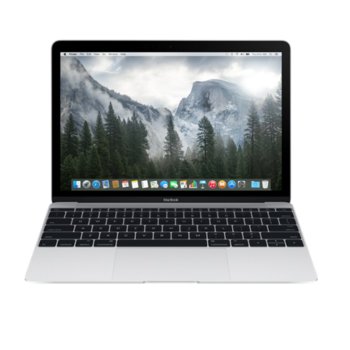 Лаптоп Apple MacBook (MF855ZE/A), сребрист, дву-ядрен Intel Core M-5Y70 1.1/2.6 GHz, 12.0" (30.48 cm) IPS LED Retina display, 8GB, 256GB SSD, USB 3.1, OS X Yosemite, 0.92 kg | JAR Computers 12 Apple MacBook MF855ZE/A