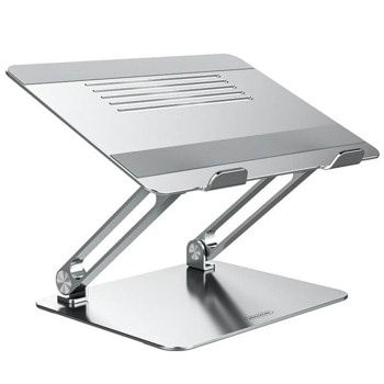 Поставка за лаптоп Nillkin ProDesk Adjustable Stand Silver (57983104495), алуминий, от 11"(27,94 cm) до 17"(43,18 cm), гумирано покритие, сребриста image