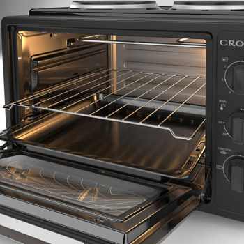 мини готварска печка crown cmo-355bf