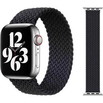 Каишка Sdesign Braided SoloLoop Band (SDLOOP-BBK-44), текстилна, за смарт часовник Apple Watch 42/44mm, черна | JAR Computers Sdesign Braided SoloLoop Band SDLOOP-BBK-44