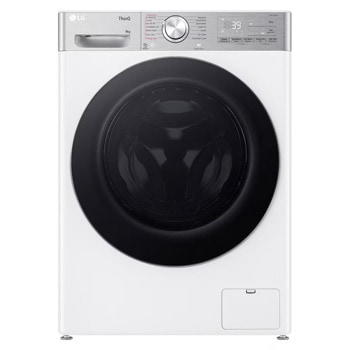Перална машина LG F4WR909P3W, клас A, 9 кг. капацитет, 1400 оборота в минута, 14 програми, свободностояща, 60 cm. ширина, отложен старт, Steam технология, TurboWash 360, AI DD, бяла | JAR Computers Перална машина LG F4WR909P3W