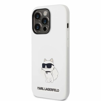 Liquid Silicone Choupette NFT за iPhone 14 Pro бял