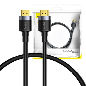 Кабел Baseus Cafule (CADKLF-E01), от HDMI(м) към HDMI(м), 1m, черен, 4K@60 Hz | JAR Computers Baseus Cafule CADKLF-E01