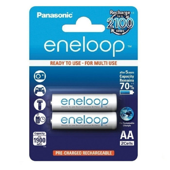 Акумулаторни батерии Panasonic Eneloop BK-3MCDE/2BE, AA, 2000mAh, NiMH, 2бр | JAR Computers Акумулаторни батерии Eneloop BK-3MCDE/2BE AA