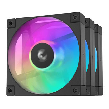 Вентилатори 120mm, DeepCool FD12 Black, 4-pin, 2050rpm, ARGB подсветка, 3 бр. | JAR Computers DeepCool FD12 Black 3-pack R-FD12-BKAPN3-G
