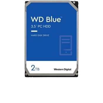 Твърд диск 2TB Western Digital, SATA 3, 5400rpm, 256MB, 3.5" | JAR Computers Твърд диск 2TB WD Blue, 2TB, 5400rpm