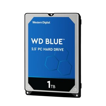 Твърд диск 1TB WD Blue PC Mobile, SATA 6Gb/s, 5400 rpm, 128MB, 2.5" (6.35 cm) | JAR Computers 1TB Western Digital WD10SPZX SATA III