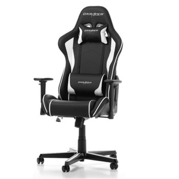 Геймърски стол DXRacer Formula OH/FH08/NW, черен/бял | JAR Computers DXRacer FORMULA OH/FH08/NW