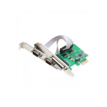 Контролер PCI-E към 2x RS232 + Parallel Port | JAR Computers PCI-E към Serial + Parallel port-17474