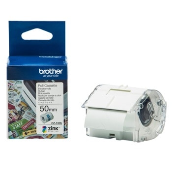 Лента за етикетен принтер Brother CZ1005, съвместима с Brother VC-500W, цветна, 50mm x 5m image