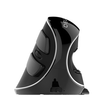 Мишка Delux M618PD, вертикална, безжична, Bluetooth, оптична (2400 dpi), 6 бутона, USB, черна image