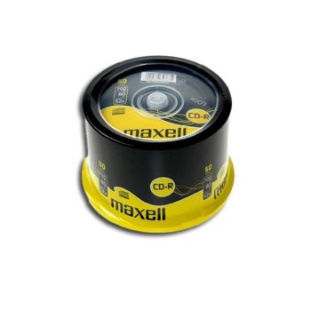 Оптичен носител CD-R80 700MB, Maxell, 50 бр. | JAR Computers CD-R80 MAXELL 700MB 50 бр
