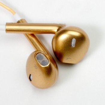 Earpods with remote and mic gold