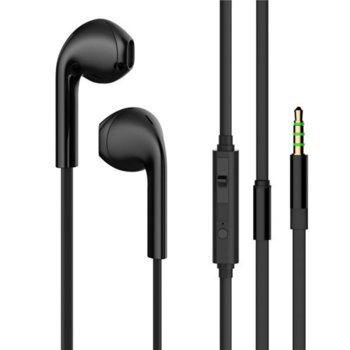 Слушалки Vivanco SMART PRO 36271, микрофон, тип "тапи", контрол на звука, 3.5мм жак, черни | JAR Computers Vivanco SMART PRO 36271