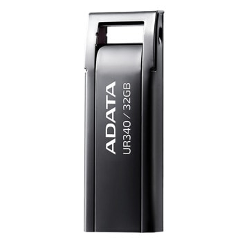 Памет 32GB USB Flash Drive, A-Data UR340, USB 3.2 Gen 1, черна | JAR Computers A-Data 32GB UR340 Black AROY-UR340-32GBK