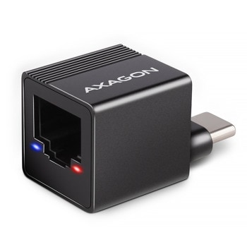 Мрежови адаптер AXAGON ADE-MINIC, от USB-C(м) към 1x 10/100/1000 RJ45, черен | JAR Computers AXAGON ADE-MINIC