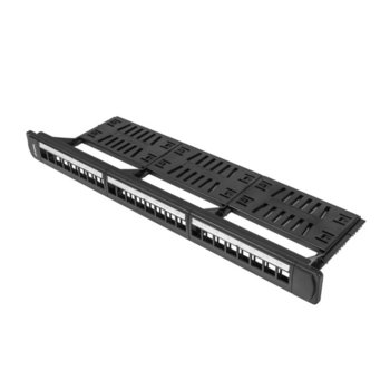 Пач панел Lanberg PPKS-1124-B, 24x порта, 19", 1U, черен | JAR Computers Lanberg PPKS-1124-B