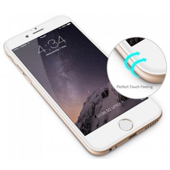 Протектор от закалено стъкло /Tempered Glass/ за iPhone 6, бяло | JAR Computers Темперно стъкло 3D Tellur за iPhone 6, бяло