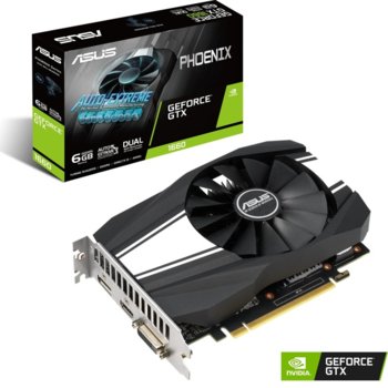 Видео карта Nvidia GeForce GTX 1660, 6GB, Asus Phoenix, GDDR5, 192-bit, DP, HDMI, DVI | JAR Computers Asus PH-GTX1660-6G