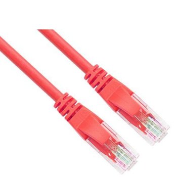 Пач кабел VCom, UTP, Cat 5e, екраниран, 1m, червен | JAR Computers VCom UTP Cat 5e 1m NP511B-RED-1m