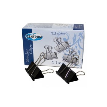 Щипки, захващат до 250 л., размер 51 mm, 12бр. в опаковка | JAR Computers Щипки