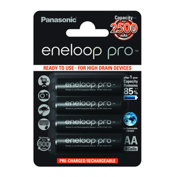 Акумулаторни батерии Eneloop PRO BK-3HCDE/4B, AA, 2500mAh, NiMH, 4бр | JAR Computers Акумулаторни батерии Eneloop BK-3HCDE/4B AA