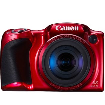 Canon SX410 IS Red+Case DCC-950+Sony 8GB SD