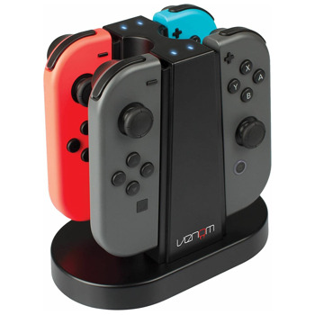 Зарядна станция Venom Quad Joy-Con, за Nintendo Switch, за зареждане на 4 Joy-Con контролера, черна | JAR Computers Venom Quad Joy-Con (Nintendo Switch)