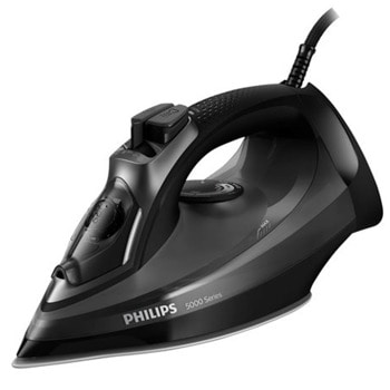 Парна ютия Philips DST5040/80, вместимост на резервоара 320 мл, до 45 г/мин непрекъсната пара, парен удар до 200 г., 2600W, черна | JAR Computers Philips DST5040/80