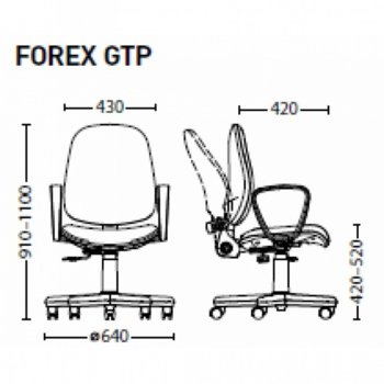 Стол Forex с подлакътници син
