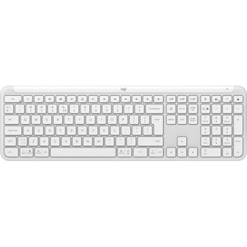 Клавиатура Logitech Signature Slim K950 (920-012466), безжична, US International подредба, бяла, Bluetooth, USB | JAR Computers Logitech K950 US Intl Off-white 920-012466