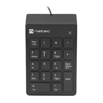 Цифрова клавиатура Natec Goby 2, 18 клавиша, черна, USB | JAR Computers Цифрова клавиатура NATEC Goby 2 NKL-2022