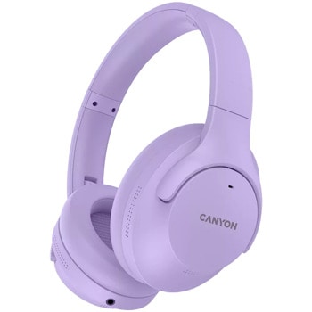 Слушалки Canyon OnRiff 10, жични/безжични, микрофон, Bluetooth, Jack 3.5mm, ANC, до 24 часа време на работа, лилави | JAR Computers Canyon OnRiff 10 Purple CNS-CBTHS10PU