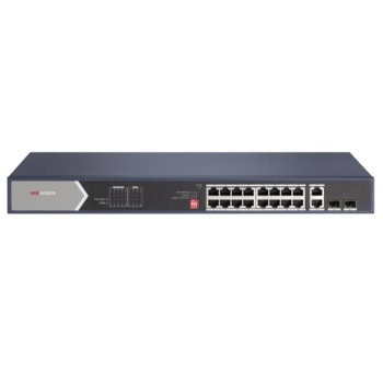 Суич HikVision DS-3E0520HP-E, 1000Mbps, 20 порта, 12x 10/100/1000Mbps RJ-45 PoE, 4x 10/100/1000Mbps RJ-45 Hi-PoE, 2x 10/100/1000Mbps RJ-45, 2x SFP | JAR Computers HikVision DS-3E0520HP-E