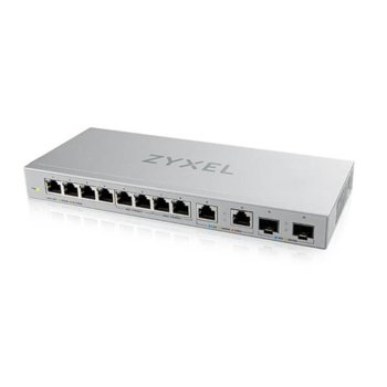 Суич ZyXel XGS1010-12, 1000Mbps, 12 порта, 8x 10/100/1000 RJ-45, 2 x RJ-45 100/1000/2500, 2x SFP+ | JAR Computers ZyXel XGS1010-12