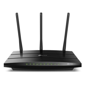 Рутер TP-LINK Archer A7, 2.4GHz (450Mbps)/ 5GHz (1300Mbps), Wireless AC, 4 10/100/1000, 1x WAN1000, 3 външни антени | JAR Computers TP-LINK Archer A7