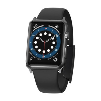 Каишка Baseus Slip-Thru Silicone Watch Band (LBWSE-01), за смарт часовник Apple Watch 42/44/45mm, черен image